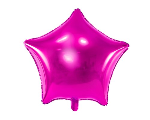 Folijas balons zvaigzne, rozā, tum&scaron;i, fuksiju, spīdīga, 47cm 