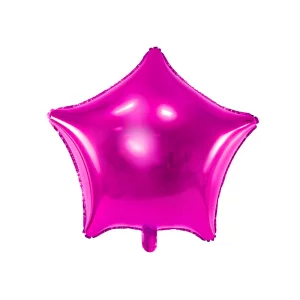 Folijas balons zvaigzne, rozā, tumši, fuksiju, spīdīga, 47cm Folijas balons zvaigzne, rozā, tumši, fuksiju, spīdīga, 47cm