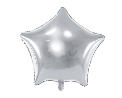 Folijas balons zvaigzne, sudraba, 47cm 