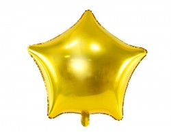 Folijas balons zvaigzne, zelta, spīdīga, 47cm 