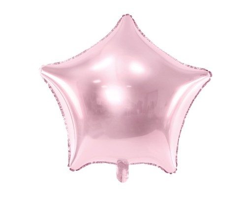Folijas balons zvaigzne, rozā, gai&scaron;i, spīdīga, 47cm 