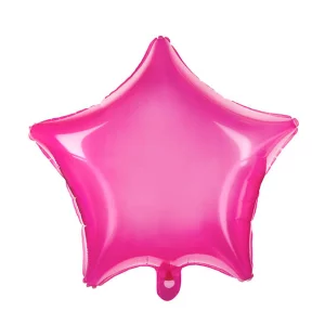 Folijas balons zvaigzne, rozā, caurspīdīga, 47cm Folijas balons zvaigzne, rozā, caurspīdīga, 47cm