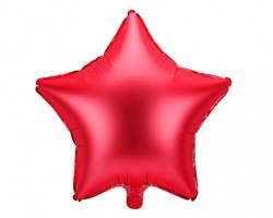 Folijas balons zvaigzne, sarkana, satīna, 47cm 