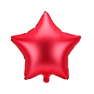 Folijas balons zvaigzne, sarkana, satīna, 47cm Folijas balons zvaigzne, sarkana, satīna, 47cm