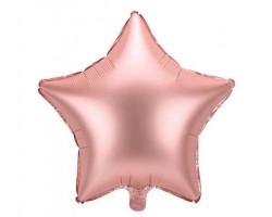 Folijas balons zvaigzne, zelta, rozā, satīna, 47cm Folijas balons zvaigzne, zelta, rozā, satīna, 47cm