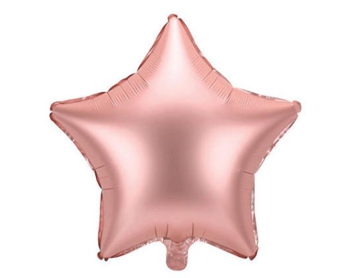 Folijas balons zvaigzne, zelta, rozā, satīna, 47cm 