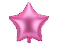 Folijas balons zvaigzne, rozā,  satīna, 47cm 