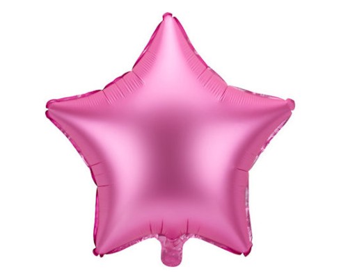 Folijas balons zvaigzne, rozā,  satīna, 47cm 