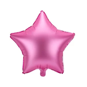 Folijas balons zvaigzne, rozā, satīna, 47cm Folijas balons zvaigzne, rozā, satīna, 47cm