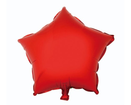 Folijas balons zvaigzne, sarkana, spīdīga, 48cm