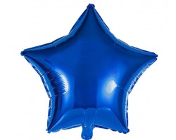 Folijas balons zvaigzne, zila, tumši, spīdīga, 48cm Folijas balons zvaigzne, zila, tumši, spīdīga, 48cm