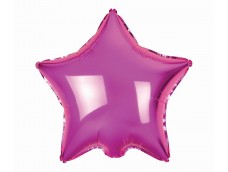 Folijas balons zvaigzne, rozā, tumši, fuksiju, spīdīga, 48cm 