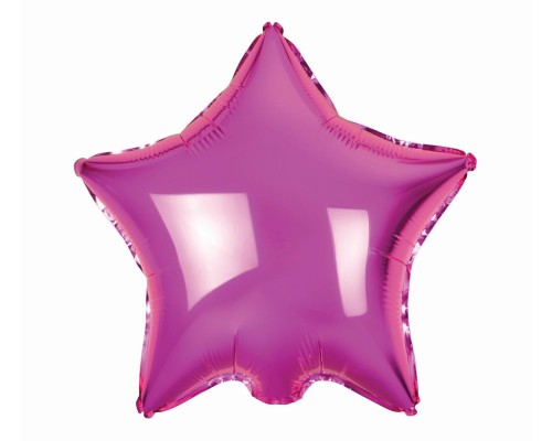 Folijas balons zvaigzne, rozā, tum&scaron;i, fuksiju, spīdīga, 48cm 