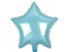 Folijas balons zvaigzne, zila, gaiši, spīdīga, 48cm 