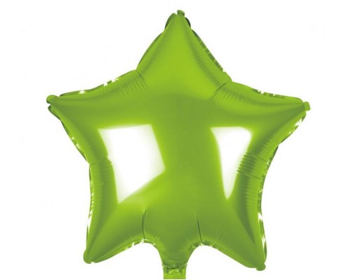 Folijas balons zvaigzne, zaļa, gaiši, spīdīga, 48cm