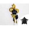 Folijas balons zvaigzne, melna, nespīdīga, 47cm
