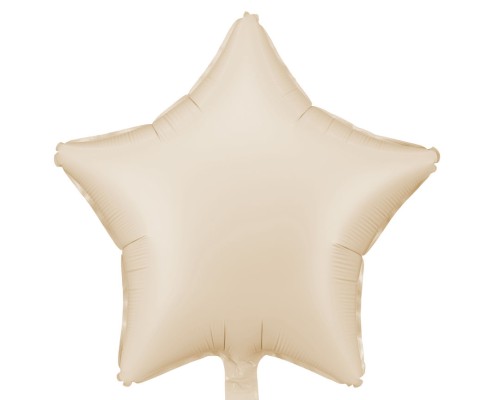 Folijas balons zvaigzne, krēmkrāsas, matēta, 48cm, PartyDeco Folijas balons zvaigzne, krēmkrāsas, matēta, 48cm, PartyDeco