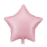Folijas balons zvaigzne, rozā, maigi, matēta, 48cm, PartyDeco