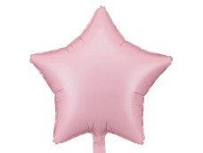 Folijas balons zvaigzne, rozā, maigi, matēta, 48cm, PartyDeco