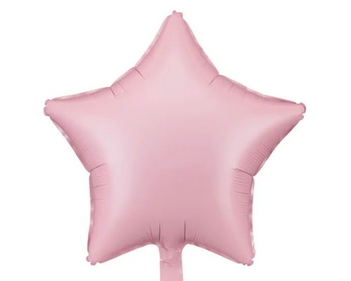 Folijas balons zvaigzne, rozā, maigi, matēta, 48cm, PartyDeco