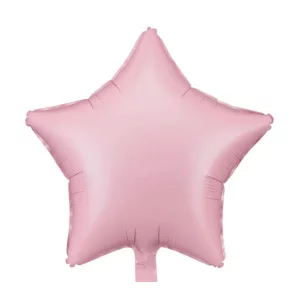 Folijas balons zvaigzne, rozā, maigi, matēta, 48cm, PartyDeco Folijas balons zvaigzne, rozā, maigi, matēta, 48cm, PartyDeco
