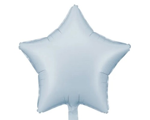 Folijas balons zvaigzne, zila, maigi, matēta, 48cm, PartyDeco Folijas balons zvaigzne, zila, maigi, matēta, 48cm, PartyDeco