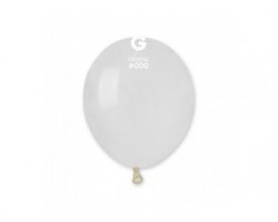 Baloni 13cm, bezkrāsaini, caurspīdīgi, GEMAR, 100 gab.