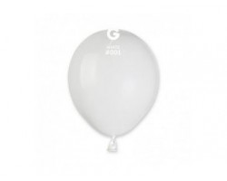 Baloni 13cm, balti, GEMAR, 100 gab.
