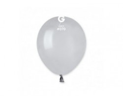 Baloni 13cm, pelēki, gaiši, GEMAR, 100 gab.