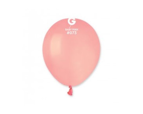 Baloni 13cm, rozā, baby, macaroon, GEMAR, 100 gab.