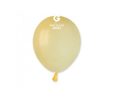 Baloni 13cm, dzelteni, macaroon, GEMAR, 100 gab.