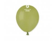 Baloni 13cm, zaļi, olīvu, GEMAR, 100 gab.