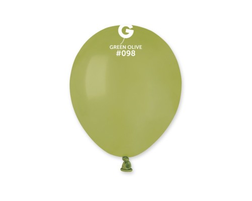 Baloni 13cm, zaļi, olīvu, GEMAR, 100 gab.