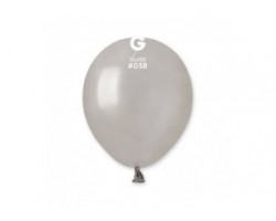 Baloni 13cm, pērļu, sudraba, GEMAR, 100 gab.