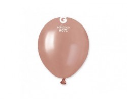 Baloni 13cm, pērļu, zelta, rozā, GEMAR, 100 gab.