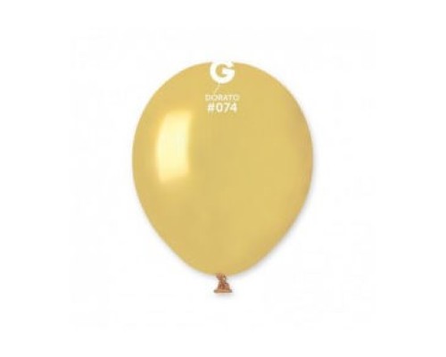 Baloni 13cm, pērļu, zelta, dorato, GEMAR, 100 gab.