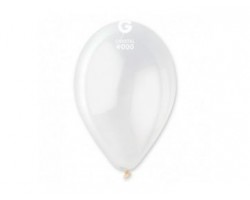 Baloni 26cm, bezkrāsaini, caurspīdīgi, GEMAR, 100 gab.