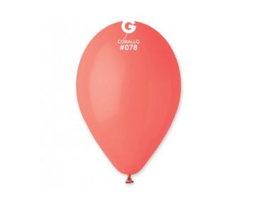 Baloni 26cm, sarkani, koraļu, GEMAR, 100 gab.