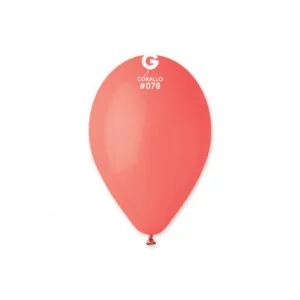 Baloni 26cm, sarkani, koraļu, GEMAR, 100 gab.