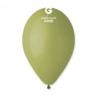 Baloni 26cm, zaļi, olīvu, GEMAR, 100 gab.