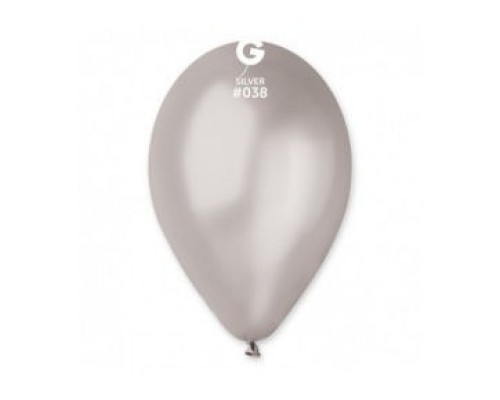 Baloni 26cm, pērļu, sudraba, GEMAR, 100 gab.