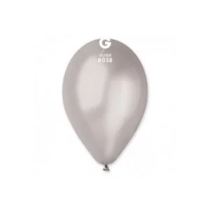 Baloni 26cm, pērļu, sudraba, GEMAR, 100 gab. Baloni 26cm, pērļu, sudraba, GEMAR, 100 gab.