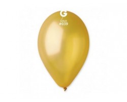 Baloni 26cm, pērļu, zelta, GEMAR, 100 gab.