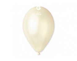 Baloni 26cm, pērļu, ziloņkaula, GEMAR, 100 gab.