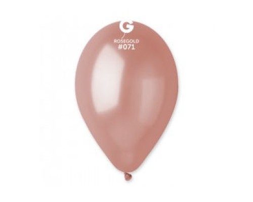 Baloni 26cm, pērļu, zelta, rozā, GEMAR, 100 gab.