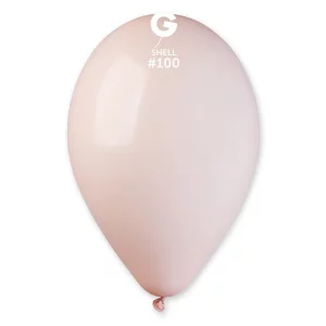 Baloni 29cm, rozā, gliemežnīcas, GEMAR, 100 gab.