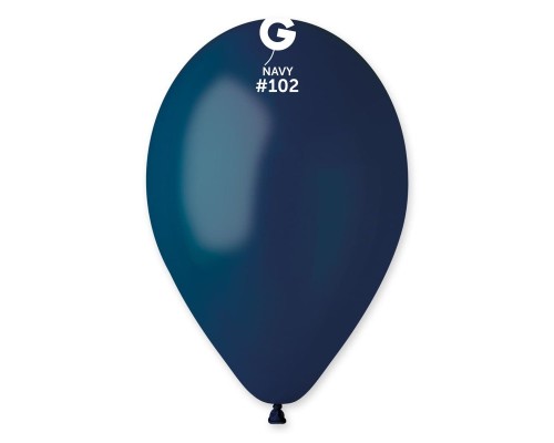 Baloni 29cm, zili, jūras, GEMAR, 100 gab.