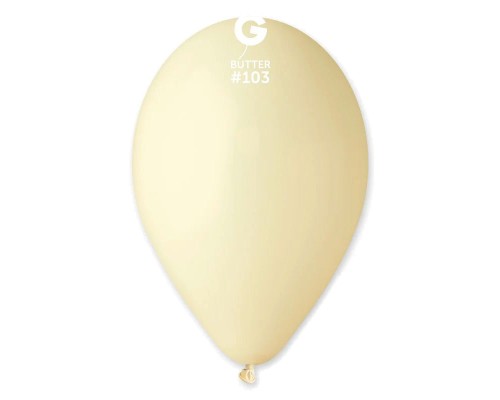 Baloni 29cm, dzelteni, sviesta, GEMAR, 100 gab.