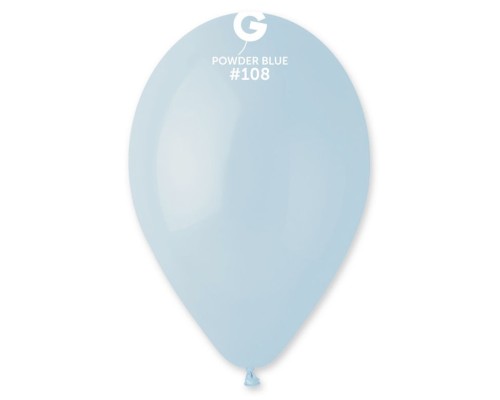 Baloni 29cm, zili, pūdera, GEMAR, 100 gab.