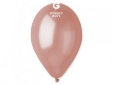 Baloni 29cm, metāliski, zelta, rozā, GEMAR, 100 gab.